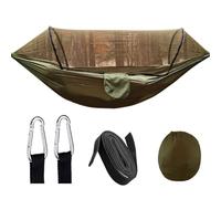 Hamac de camping, abri d'extérieur portable de 2,7 x 1,5 m avec filet de moucheron, installation automatique, hamac de voyage pour la famille, la randonnée, le pique-nique, la randonnée, le jardin, la