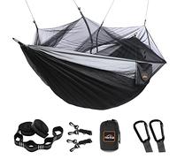 Hamac de Camping AnorTrek avec moustiquaire, hamacs Portables Doubles et Simples avec Sangles d'arbre, hamac Parachute pour Le Camping, la randonnée, Les Voyages et la randonnée