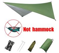 Hamac de camping double 260x140cm,léger,avec moustiquaire et bâche anti-pluie,parachute,pour les voyages et la randonnée - Type Green Rain Fly Tarp #A