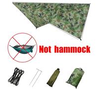 Hamac de camping double 260x140cm,léger,avec moustiquaire et bâche anti-pluie,parachute,pour les voyages et la randonnée - Type Camou Rain Fly Tarp #A