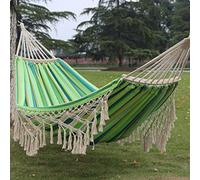 Hamac de camping double bohème en toile de coton macramé portable avec sac de transport pour extérieur et intérieur Capacité de charge de 200 kg