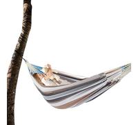 Hamac de camping - Hamac suspendu à double arbre, tissu en coton polyester respectueux de l'environnement, hamac de voyage portable pour deux personnes, léger et robuste avec sac de rangement et