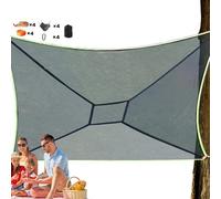 Hamac de Camping, Maille résistante carrée à Quatre, équipement d'extérieur Confortable, hamac de Camping résistant - pour été, Pique-Nique, randonnée, Plage, Parc et