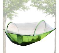 Hamac de camping portable de 2,7 x 1,5 m avec filet de moucheron et installation automatique facile | Abri d'extérieur léger pour le camping en famille, la randonnée, le pique-nique, la randonnée, le