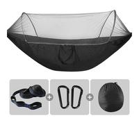 Hamac de Camping Portable Durable,tente à ouverture rapide,pas besoin de mettre en place un hamac,filet de Camouflage,parc vert de l'armée noire - Type Black