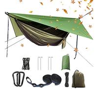 Hamac de camping portable, hamac simple double, moustiquaire, tente d'ombrage de pluie, lit suspendu en tissu de parachute haute résistance. Convient pour l'extérieur, le camping, les voyages