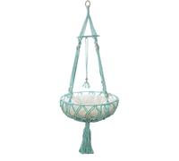 Hamac De Couchage pour Chat en Macramé - Hamac pour Chat De Fenêtre | Balançoire De Couchage Bohème Tissée À La Main pour Chat avec Joint Torique Supérieur pour Chambre À Coucher, Salle D'étude