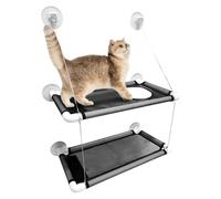 Hamac de fenêtre pour chat à l'intérieur, siège de fenêtre pour chat, ventouse double fenêtre pour chats Percos Ledge, étagères pour animaux de compagnie, économie d'espace, siège de chaton