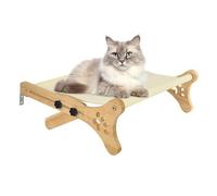 Hamac De Fenêtre pour Chat | Structure en Bois Renforcée pour Animaux - Grande Étagère Fenêtre avec Perchoir pour Escalade - pour Rebord de Petit Moyen Grand Intérieur Extérieur Maison Chevet