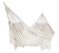 Hamac De Jardin Hamac D'exterieur Camping Lit Hamac En Coton Hamacs A Franges En Macrame Balcon Boheme A Pompons Fait A La Main Hama Multicolore