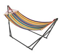 Hamac De Jardin Pliable Avec Support Acier Toile Multicolore Multicolore