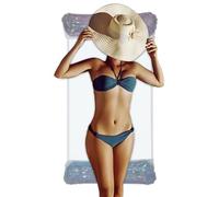 Hamac de piscine respirant avec paillettes, hamac d'eau pliable pour piscine, pour hommes, nageurs, vacanciers, maison du lac, plage, gym, vacances, patio, hôtel, complexe