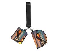 Hamac de plage coucher de soleil pour femme avec poignet, porte-clé, lot de 2 rouges à lèvres, clés, salle de sport, trajets quotidiens