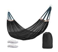 Hamac de plein air Le tissu en toile durable et dure et les hamacs à nœuds en métal résistants avec barres d'épandage - Lit de swing lourd pour patio de camping dans la cour