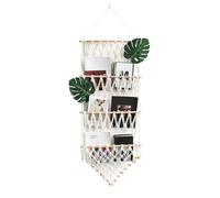 Hamac de Rangement pour Peluches Rangement Tissé Style Boho | Hamac à avec Franges Pour la Chambre d'Enfant, les Appartements, les Dortoirs, les Maisons, les Entrées et les Fêtes