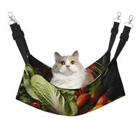 Hamac de taille moyenne pour chat - Lit réglable pour animal domestique, beaucoup de légumes frais imprimés, tapis de repos pour chaton et petits animaux