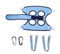 Hamac de toilettage anti-rayures pour chien avec sangle de sécurité, sac de retenue pour petit chat et chien (taille L, bleu)