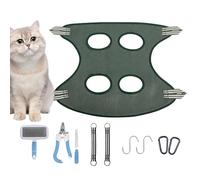 Hamac de toilettage pour animaux de compagnie 10 pièces - Toilettage pour chat, kit hamac pour finir les ongles des animaux de compagnie | Hamac de soins de toilettage pour chien chat en polyester