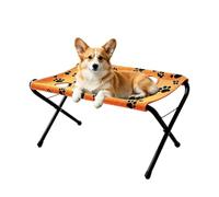 Hamac de toilettage pour animaux Toile en pliable lavable à 8 trous | Support hamac toilettage chien Pour chiot chat maison salle de bain visite véto extérieur Orange