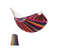 Outsunny Hamac de voyage multicolore coton-polyester 290x150 cm – charge max 150 kg