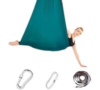 Hamac de Yoga, 150 x 280cm Balançoire Aérienne pour Adultes, Ensemble de Suspension pour Yoga Aérien, Aerial Hamac avec Ferrures, Charge Max 200kg, Utilisation Intérieure et Extérieure (Vert)