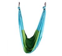 Hamac De Yoga Aérien Pilates Bande Extensible Yoga Aérien Fitness Poignée Suspendue Inversion Swing Sling Hamac pour la Pratique à Domicile Studios De Yoga(Vert)