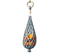 Hamac décoratif tissé en corde de coton de style bohème | Panier mural en forme de goutte avec ouverture latérale pour la cuisine, pour oignons, pommes de terre, bananes