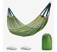 Hamac d'extérieur - Capacité de 295 kg, maille en nylon ultra douce et respirante - Portable pour camping, jardin, plage, voyage