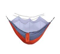 Hamac d'extérieur coloré avec filet de protection et confortable pour les loisirs, parfait pour le camping, le jardin et la relaxation (ge)