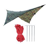 Hamac d'extérieur Portable imperméable, Tente, bâche, abri, Camouflage, 275x275cm, 1 pièce (Modèle Sportif)