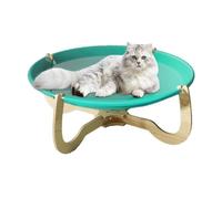 Hamac d'intérieur pour chat | Hamac d'extérieur pour chat | Hamac surélevé en maille | Lit pour chat à poche profonde | Hamac pour chat avec base en bois | Lit respirant pour chat | Hamac debout pour