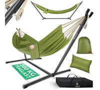 KESSER® Hamac Lake avec Support | Hamac Double pour 2 Personnes, Structure Stable, capacité de Charge de 200 kg, Taille XXL | Kaki