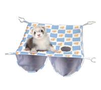 Hamac double couche - Lit doux pour animaux de compagnie pour petits animaux | Accessoires de sommeil confortables avec plusieurs entrées, parfait pour les cages et les espaces intérieurs