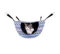 Hamac double couche pour chat - lit suspendu pour chat - Avec mousquetons - Meuble d'été pour petits animaux, intérieur et extérieur - Pour bureau, balcon