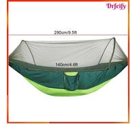 Hamac double portable - AKOZON - Travel - Moustiquaire intégrée - Nylon parachute - 2 places (290x140 cm)