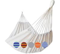 Hamac double pour 2 personnes extra large 220x150cm longueur totale 330 cm charge maximale 300 kg en toile de coton