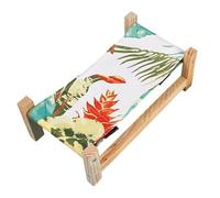 Hamac Dragon Barbu, Chaise Longue en Bois pour Reptiles, hamac pour Petits Animaux de 35,6 cm avec Base antidérapante, Plate-Forme de Repos en Bois Durable avec Accessoire Terrarium au Design compa