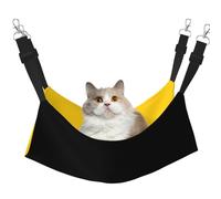 Hamac drapeau du canton de Saxe-Anhalt pour chat - Hamac de fenêtre parfait pour chats de grande taille, furets, lapins et petits animaux, noir