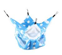 Hamac en Flanelle Bleue pour Animaux de Compagnie, Lit Suspendu, Labyrinthe à Trois Couches, adapté aux Petits Animaux de Compagnie avec Un Lavage Facile, Un Nid ou Un Hamac