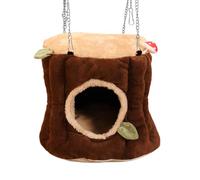 Hamac en flanelle pour petits animaux - Maison chaude et douce pour hamsters, suspendue à dôme ronde, fourniture de cachette d'hiver facile à monter | Idéal pour lapins, chats, hérissons, tot