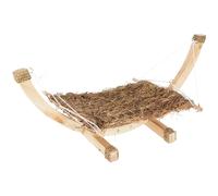 Kerbl Pet Hamac Siesta, hamac pour Petits Animaux, 73 x 36 x 34 cm, en Foin, avec Structure en Bois, sans Fil métallique ni Plastique, Propre à la consommation
