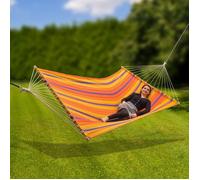 Hamac en lin "COLOUR" 200 kg surface de couche 2100 x 1450 mm jardin D94001