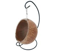 Hamac en noix de coco pour hamster - Lit suspendu chaud - Nid de balançoire en coquillage naturel pour habitat de petits animaux - Accessoire de décoration intérieure sûr - Aide les propriétaires