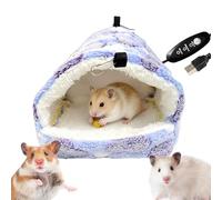 Hamac en peluche avec température réglable et fonction de chaleur de 18 à 25 °C pour cage | perruches, cacatoès, canaris, grotte pour pour l'élevage, maison douce pour oiseaux