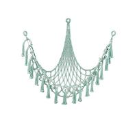 Hamac en peluche pour animaux en peluche, macramé, bohème, rangement pour salon, vert