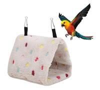 Hamac en Peluche pour Hamster Nid Suspendu Chaud pour Oiseaux Petits Animaux de Compagnie Perroquets Myna Sugar Glider Birds(M)