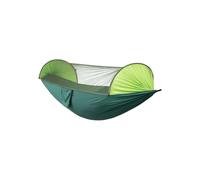 Hamac en Polyester avec Filet, hamac Portable Polyvalent for Camping en Plein air, avec Petit Sac de Rangement sur Le côté(Groen)
