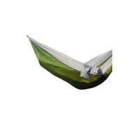 Hamac en Polyester avec Petit Sac de Rangement, hamac de Camping Portable à Suspendre aux Arbres, supportant la Charge(Green-Gray)