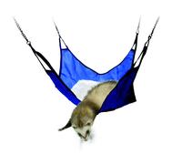Hamac en tissu bleu 42 x 42 cm pour Furets