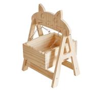 Hamac étendu - Jouet en bois résistant à la mastication de 750 g, lit suspendu pour petits animaux, berceau en bois massif de haute qualité | Balançoire hamac pour animaux de compagnie